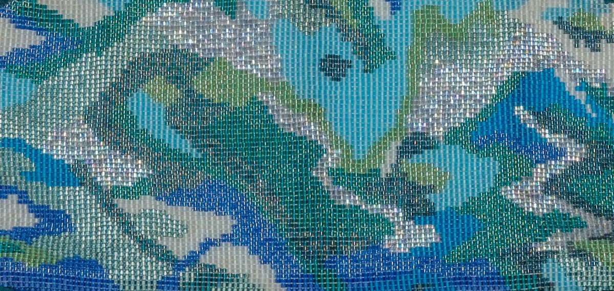 Steven and William Ladd, Detail of Beaded Bag from <em>Water Tower</em>, USA, 2003, archival board, fiber, beads, metal.