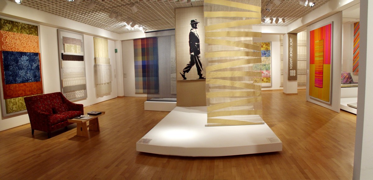 Installation view of the Jack Lenor Larsen exhibition. Photo by Anthony Scoggins