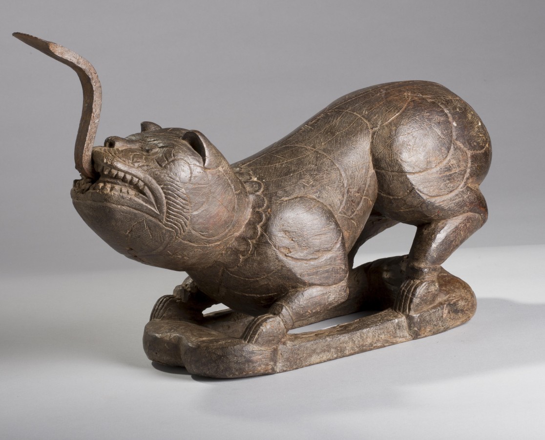 Wild Cat Coconut Shredder (detail), unidentified maker, 20th century, Indonesia, wood and metal. Collection Mingei International Museum. Gift of William and Angelina Boaz. 2013-04-002