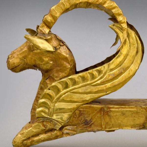 Winged Horses, unidentified maker, 5th-4th Century BCE, Issyck, Kazakhstan, Gold. Collection, Museum of Gold and Precious Metals.  L46-GMZ KP 889